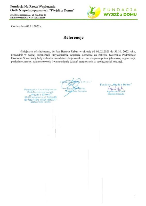 Referencje Wyjdź z Domu